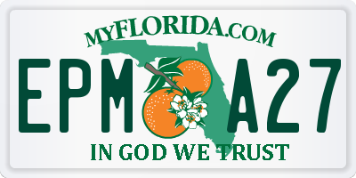 FL license plate EPMA27