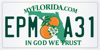 FL license plate EPMA31