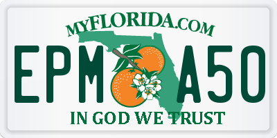 FL license plate EPMA50