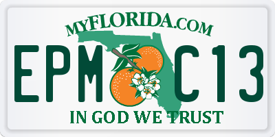 FL license plate EPMC13
