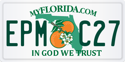 FL license plate EPMC27
