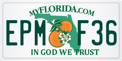 FL license plate EPMF36