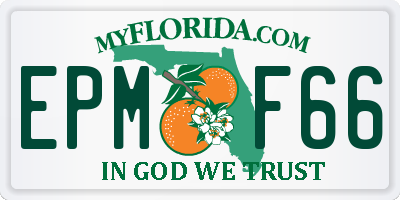 FL license plate EPMF66