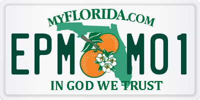 FL license plate EPMM01