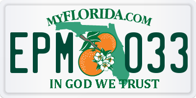 FL license plate EPMO33