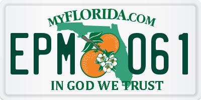 FL license plate EPMO61