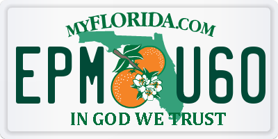 FL license plate EPMU60