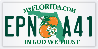 FL license plate EPNA41