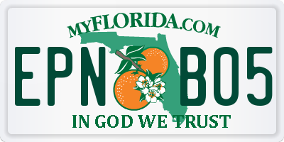 FL license plate EPNB05