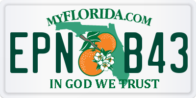 FL license plate EPNB43