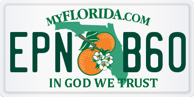 FL license plate EPNB60
