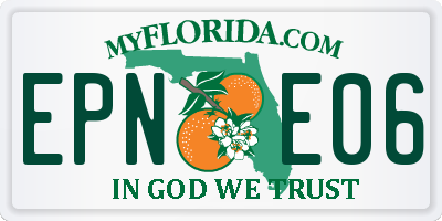 FL license plate EPNE06