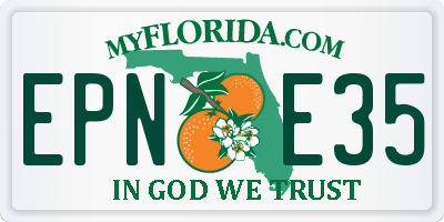 FL license plate EPNE35