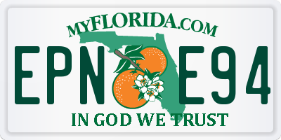 FL license plate EPNE94