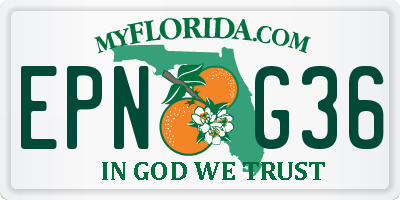 FL license plate EPNG36