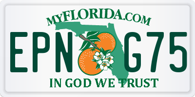 FL license plate EPNG75