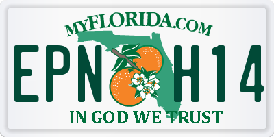 FL license plate EPNH14