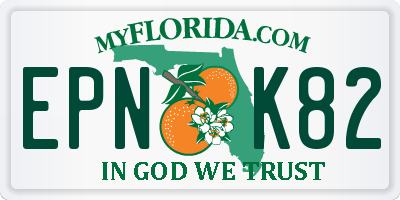 FL license plate EPNK82