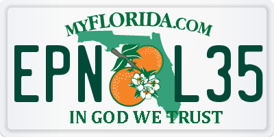 FL license plate EPNL35