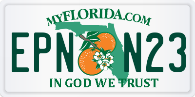FL license plate EPNN23
