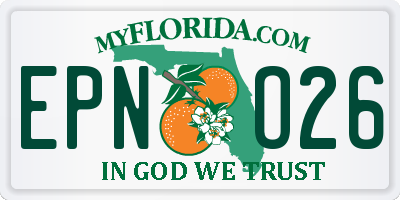 FL license plate EPNO26