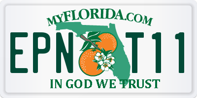 FL license plate EPNT11