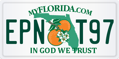 FL license plate EPNT97