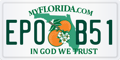 FL license plate EPOB51