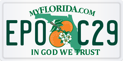 FL license plate EPOC29