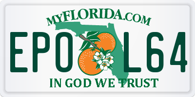 FL license plate EPOL64