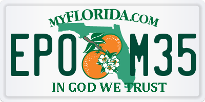FL license plate EPOM35