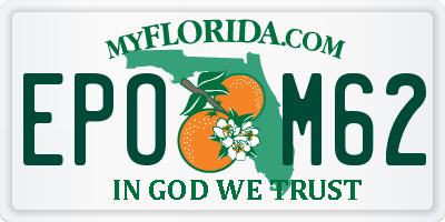 FL license plate EPOM62
