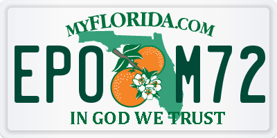 FL license plate EPOM72