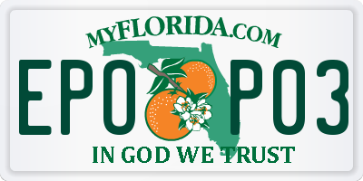 FL license plate EPOP03