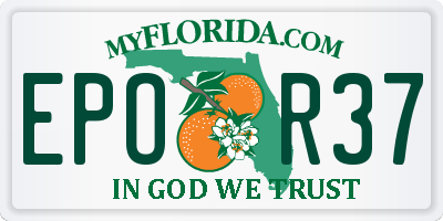 FL license plate EPOR37