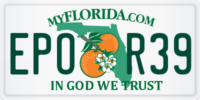 FL license plate EPOR39