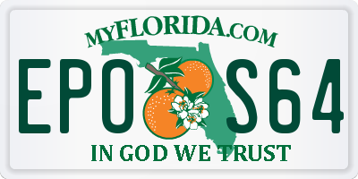 FL license plate EPOS64