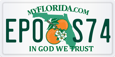 FL license plate EPOS74