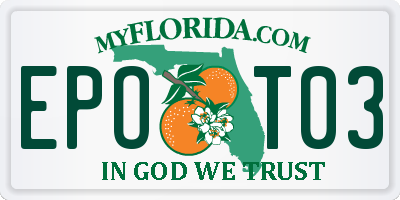 FL license plate EPOT03