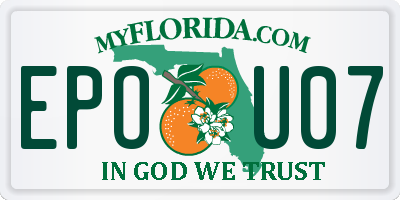 FL license plate EPOU07