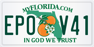 FL license plate EPOV41