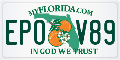 FL license plate EPOV89