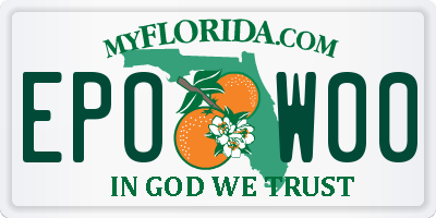 FL license plate EPOW00