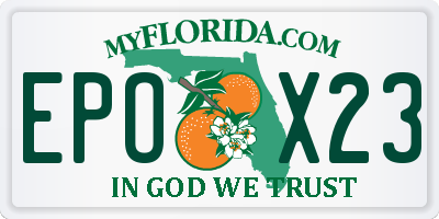 FL license plate EPOX23