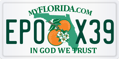 FL license plate EPOX39