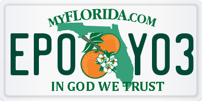 FL license plate EPOY03