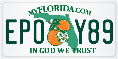 FL license plate EPOY89