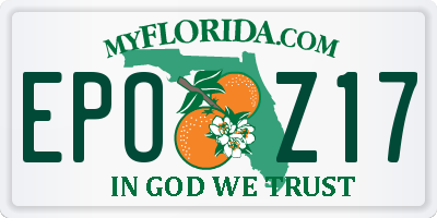 FL license plate EPOZ17