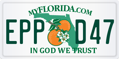 FL license plate EPPD47