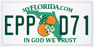 FL license plate EPPD71